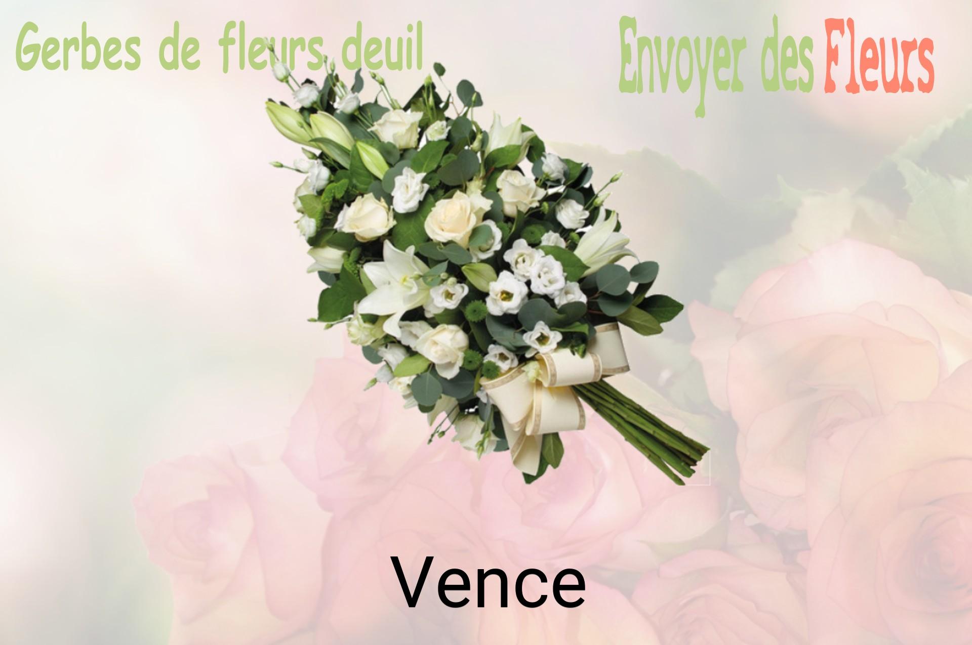 Gerbe de fleurs de deuil livrée à Vence